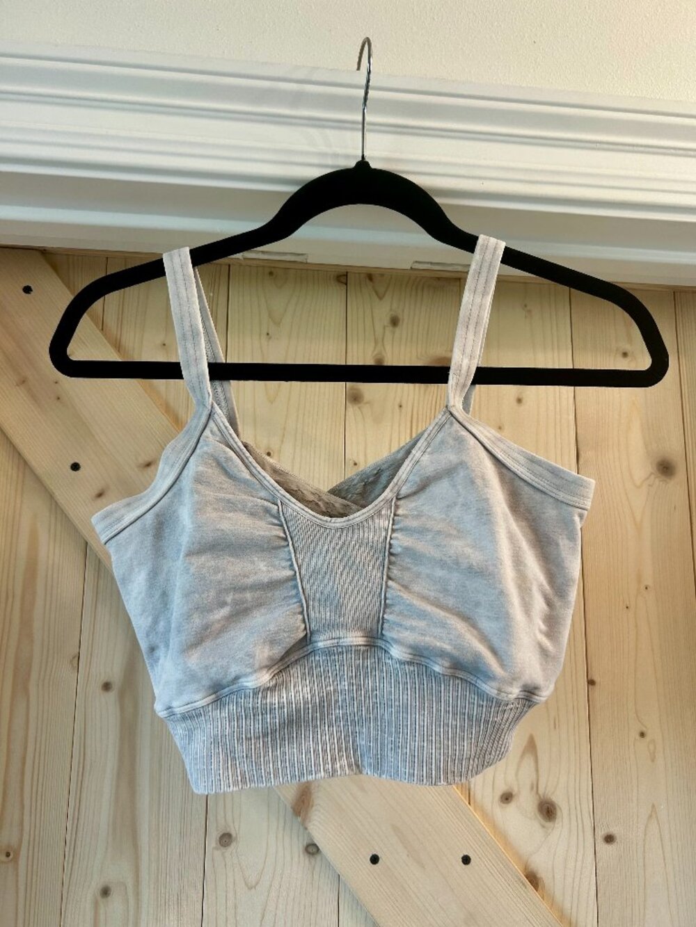 Free People Movement Grey Seamless Stretch Sports Bra